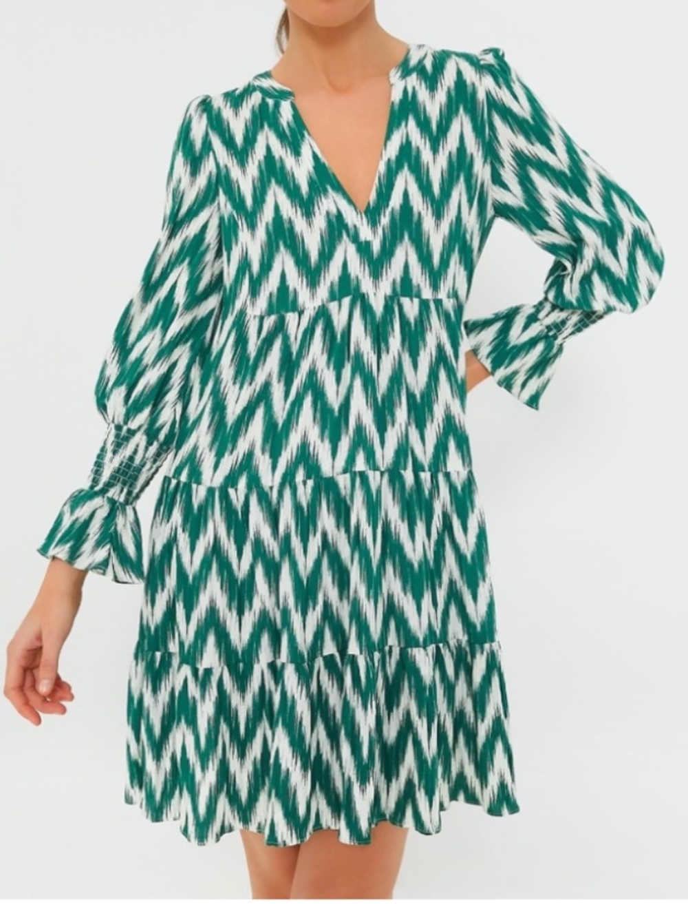 Tuckernuck Pomander Place Green Ikat Kenzo Dress Medium
